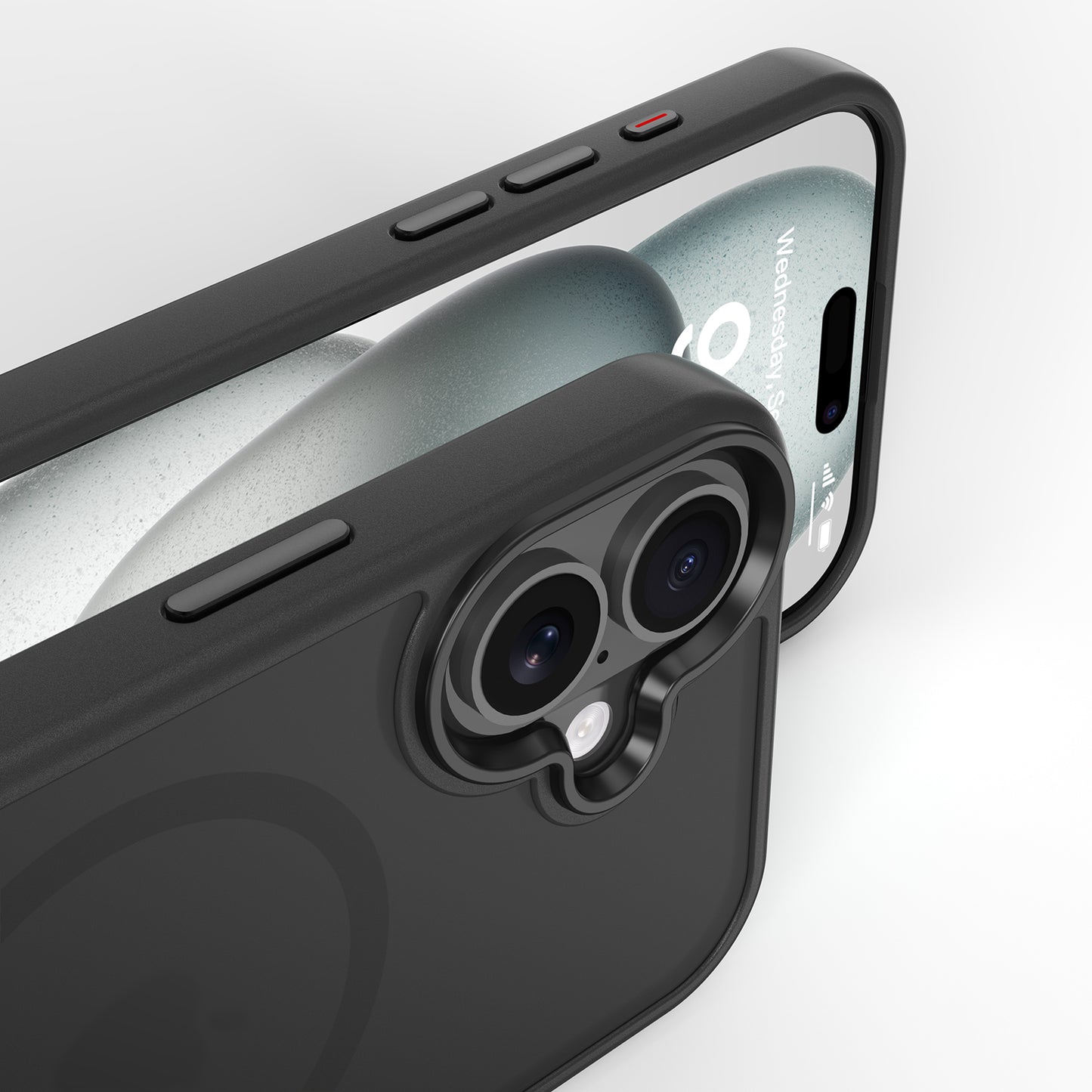 High Quality Phone Cover with Grip Pattern Smoothly Touching Case for iPhone 17 Black