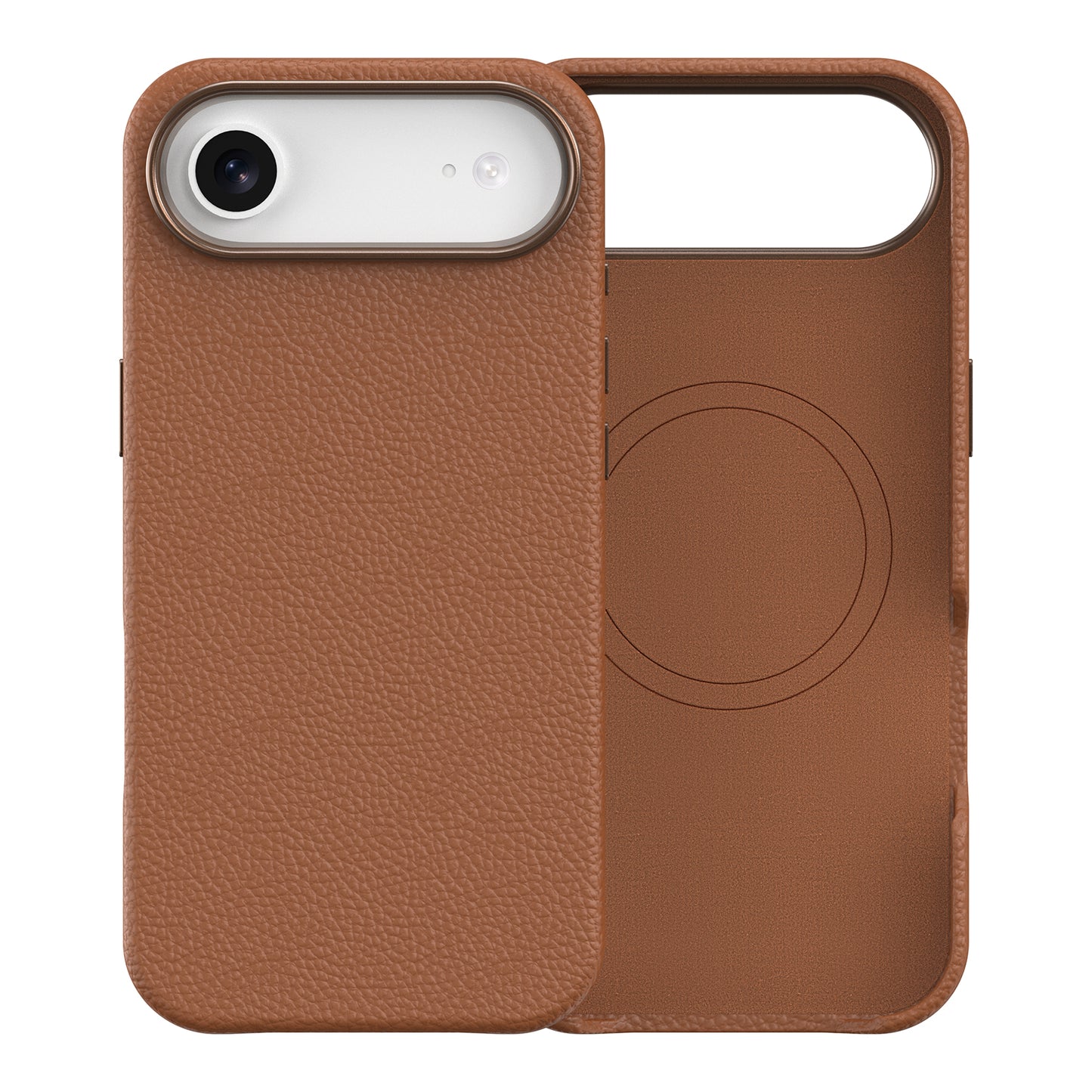 Vegan Leather Cover for iPhone 17 Air Brown
