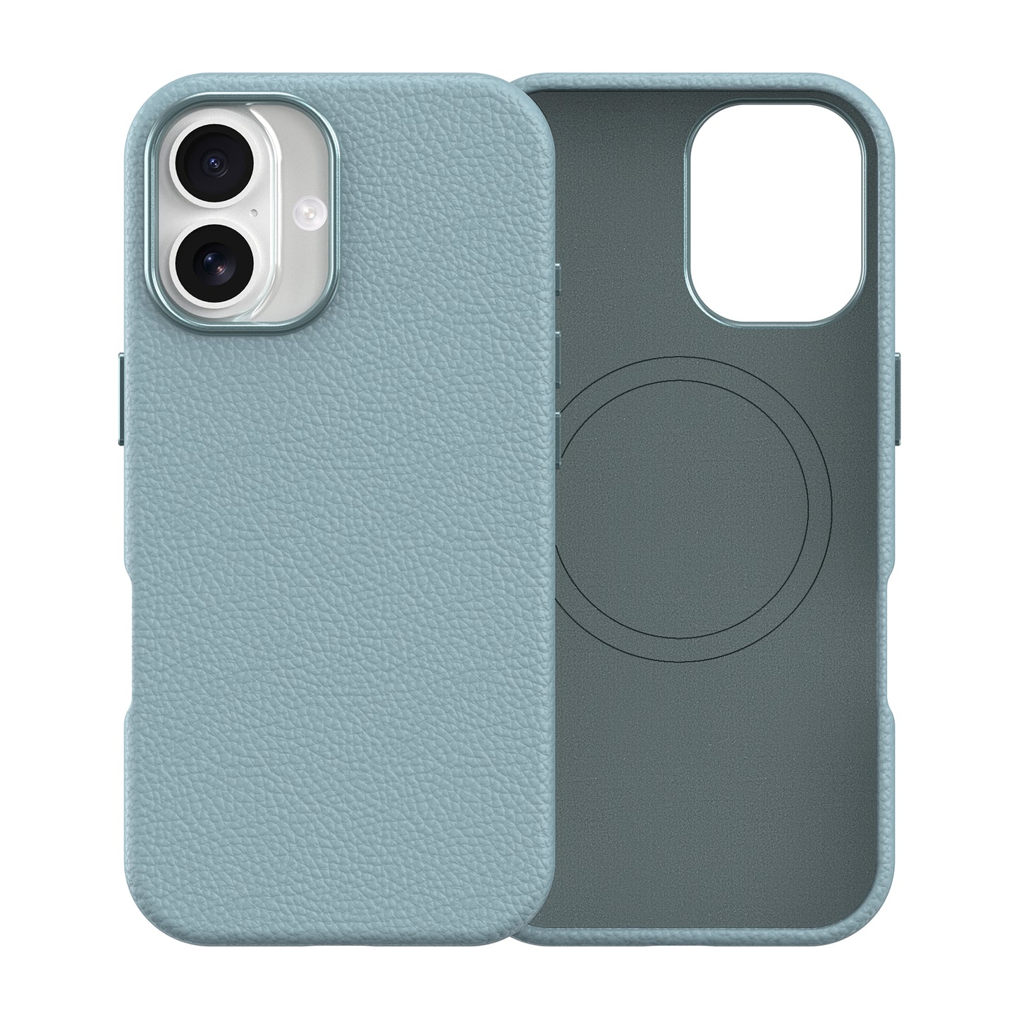 Vegan Leather Cover for iPhone 17 Light Blue