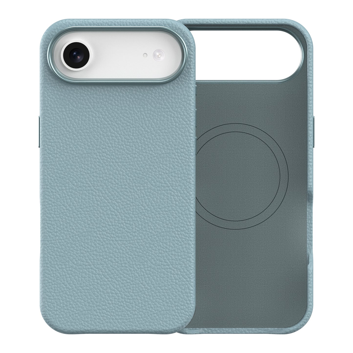 Vegan Leather Cover for iPhone 17 Air Light Blue