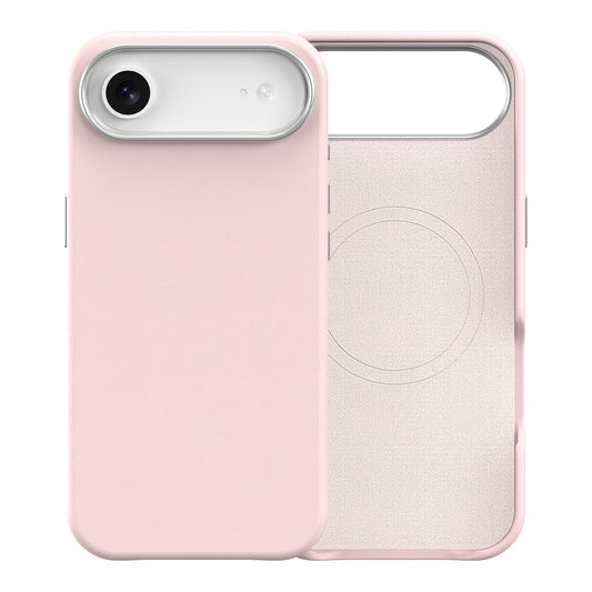 Plain PU Leather with Magsafe Phone Cover for iPhone 17 Air Pink