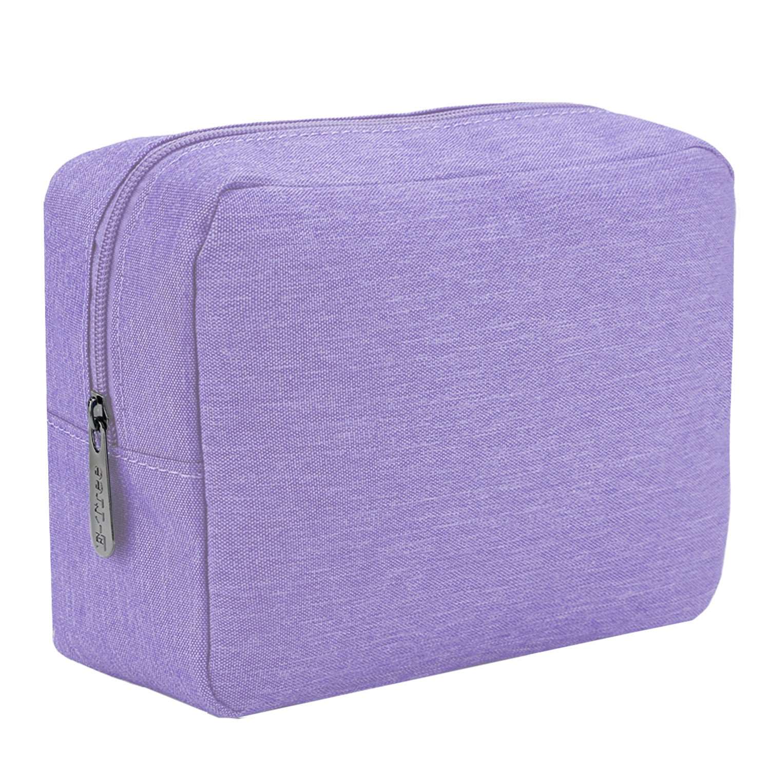 E-Tree 10 inches Canvas Zippered Purple Cosmetic Travel Bag
