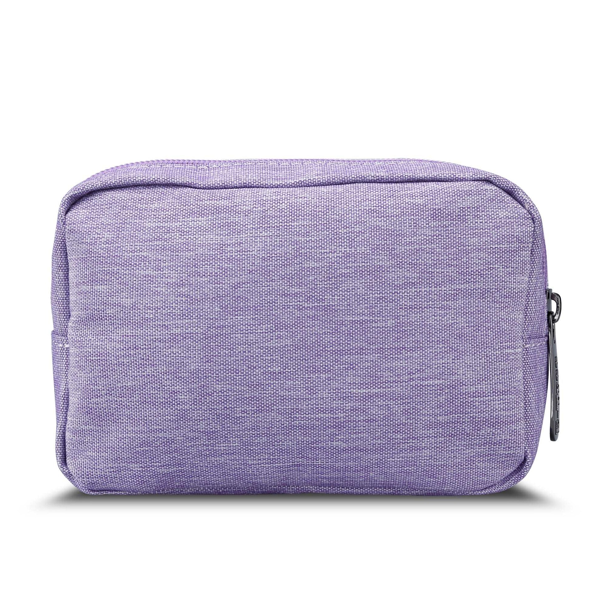 E-Tree 7 inches Canvas Zippered Purple Cosmetic Travel Bag
