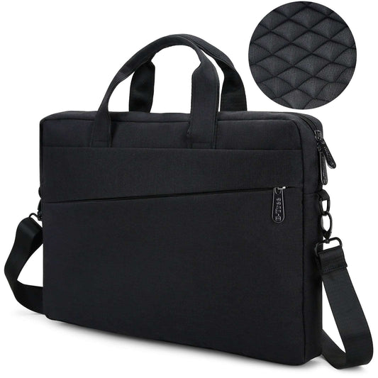 E-Tree Black 15.6 Inch Waterproof Laptop Bag Slim Briefcase Messenger Bag