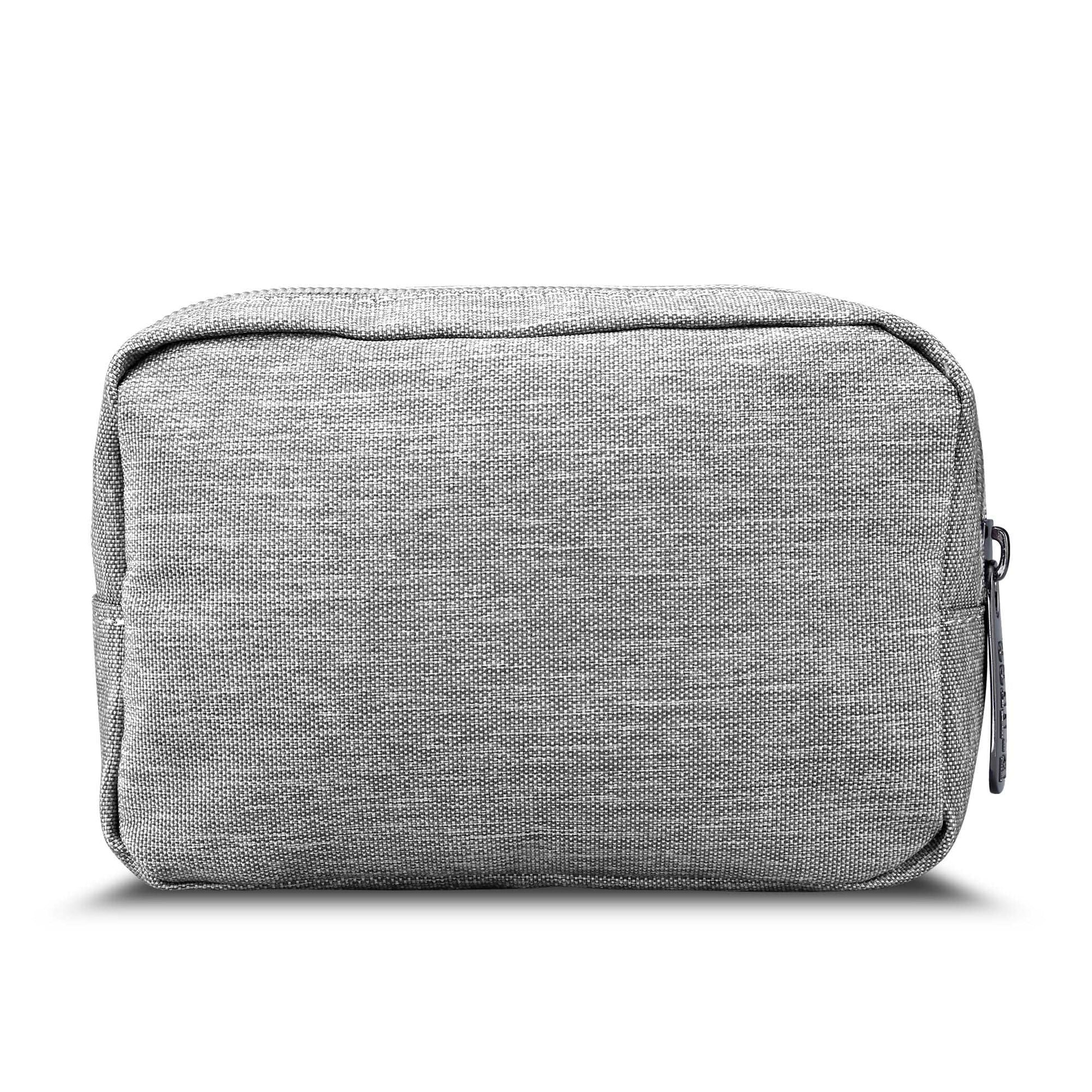 E-Tree 7 inches Canvas Zippered Grey Cosmetic Travel Bag