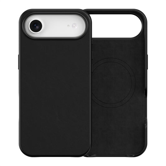 Plain PU Leather with Magsafe Phone Cover for iPhone 17 Air Black
