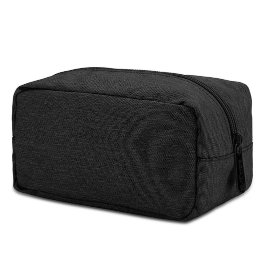 E-Tree 9 inches Canvas Zippered Black Cosmetic Travel Bag