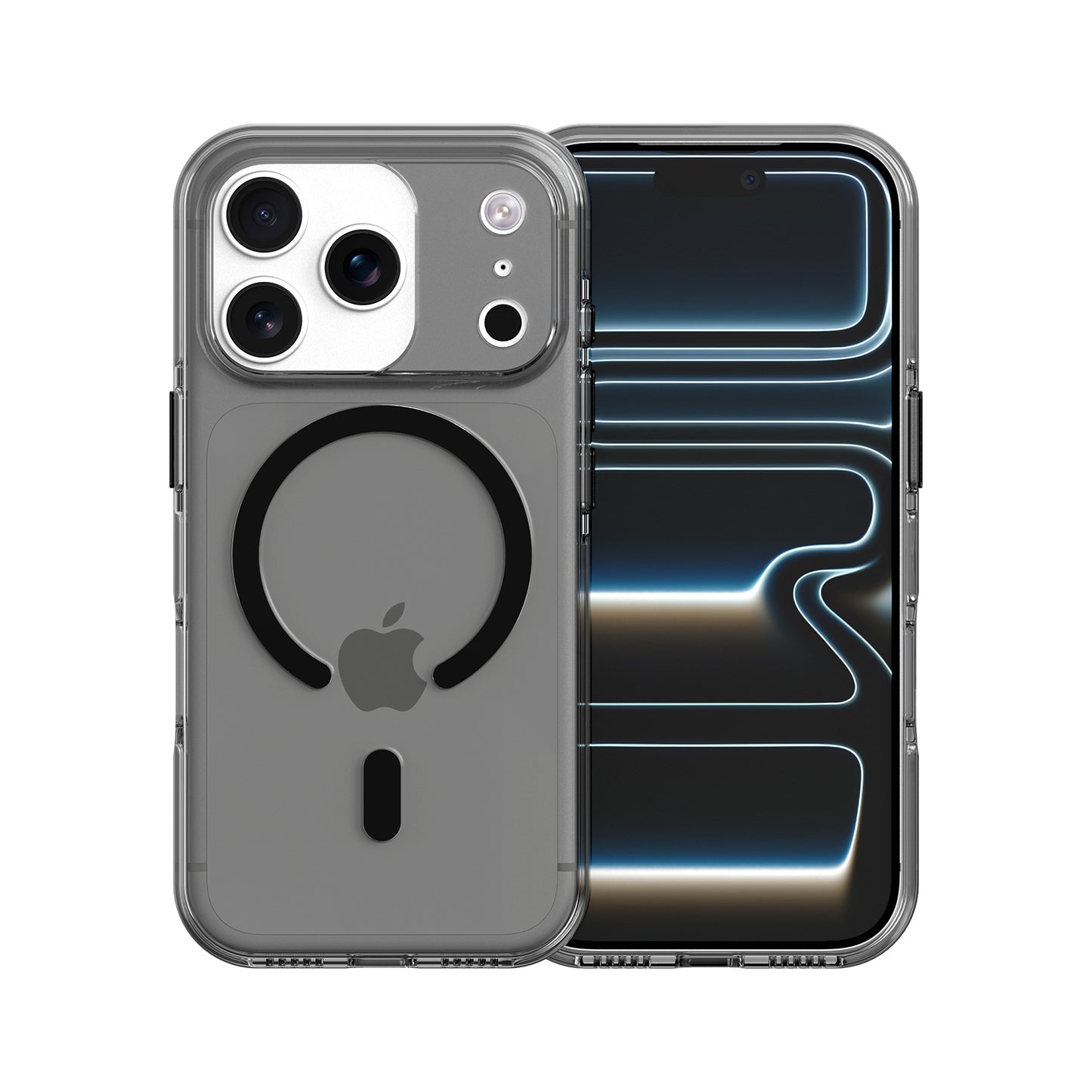 High Quality Clear Cover With Magnets for iPhone 17 Pro Max Smoke