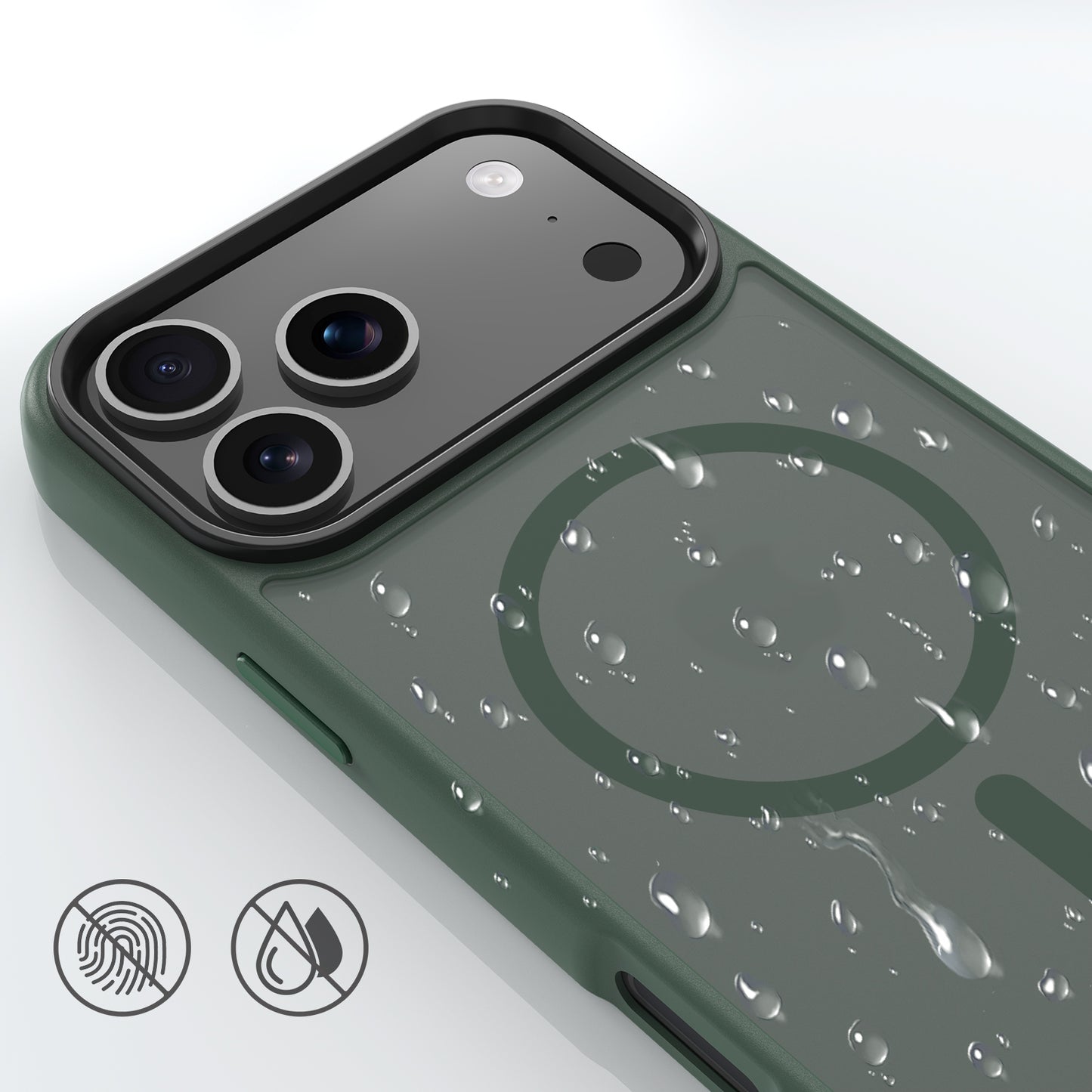 High Quality Phone Cover with Grip Pattern Smoothly Touching Case for iPhone 17 Pro Green