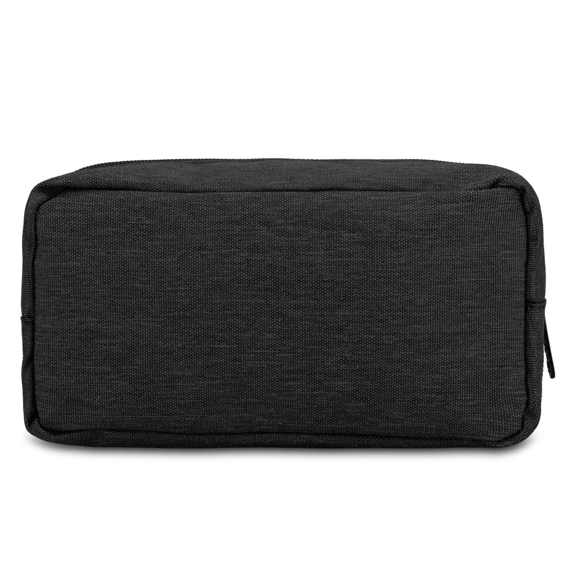 E-Tree 9 inches Canvas Zippered Black Cosmetic Travel Bag