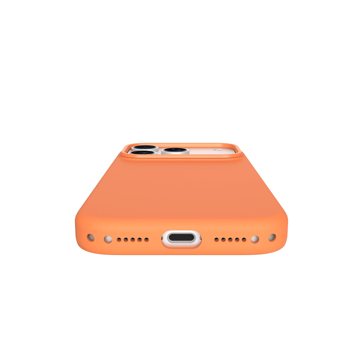 Silicone Case With Magnetic For iPhone 17 Pro Orange