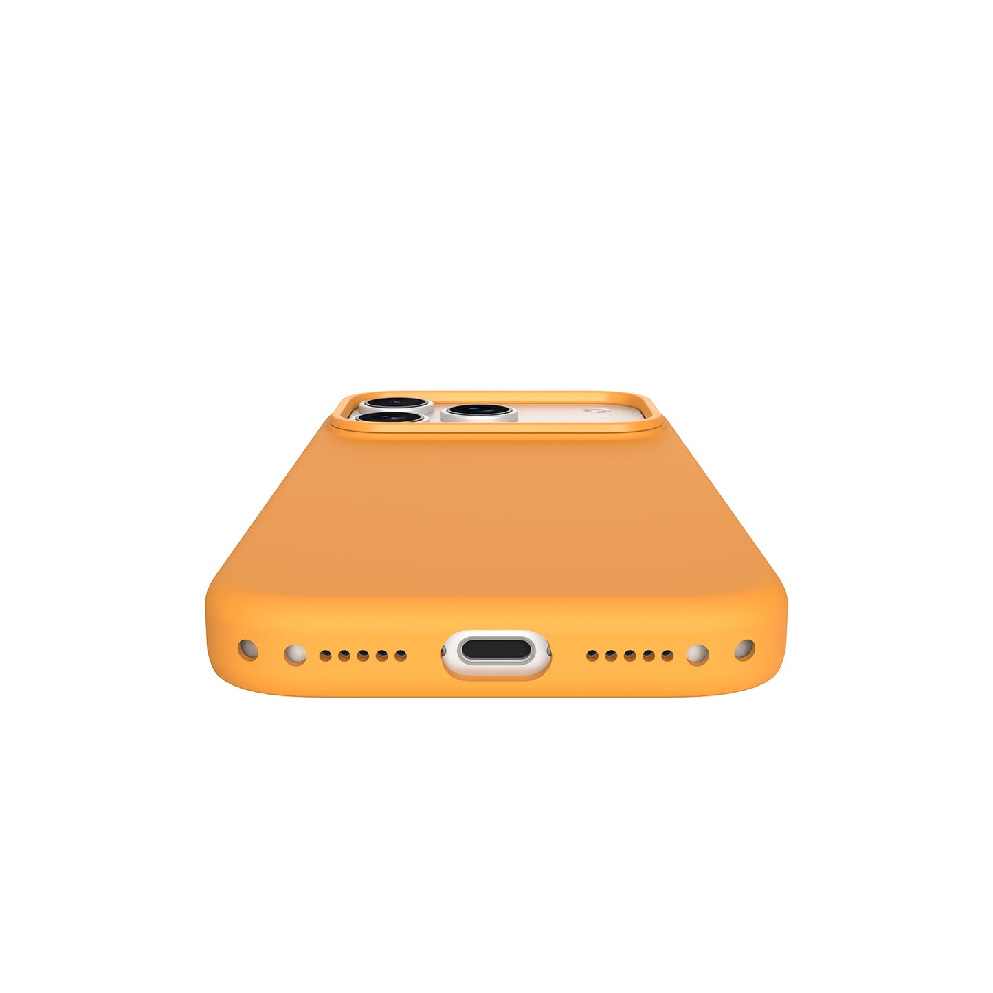 Silicone Case With Magnetic For iPhone 17 Pro pale orange