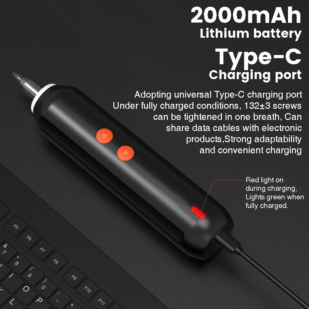 24-in-1 High-Torque Electric Screwdriver Set Suitable For Repairing Home Appliances With Lighted Lithium Battery Home Improvement Tools