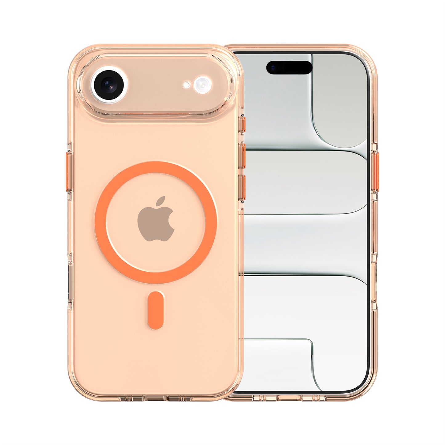 High Quality Clear Cover With Magnets for iPhone 17 Air Orange