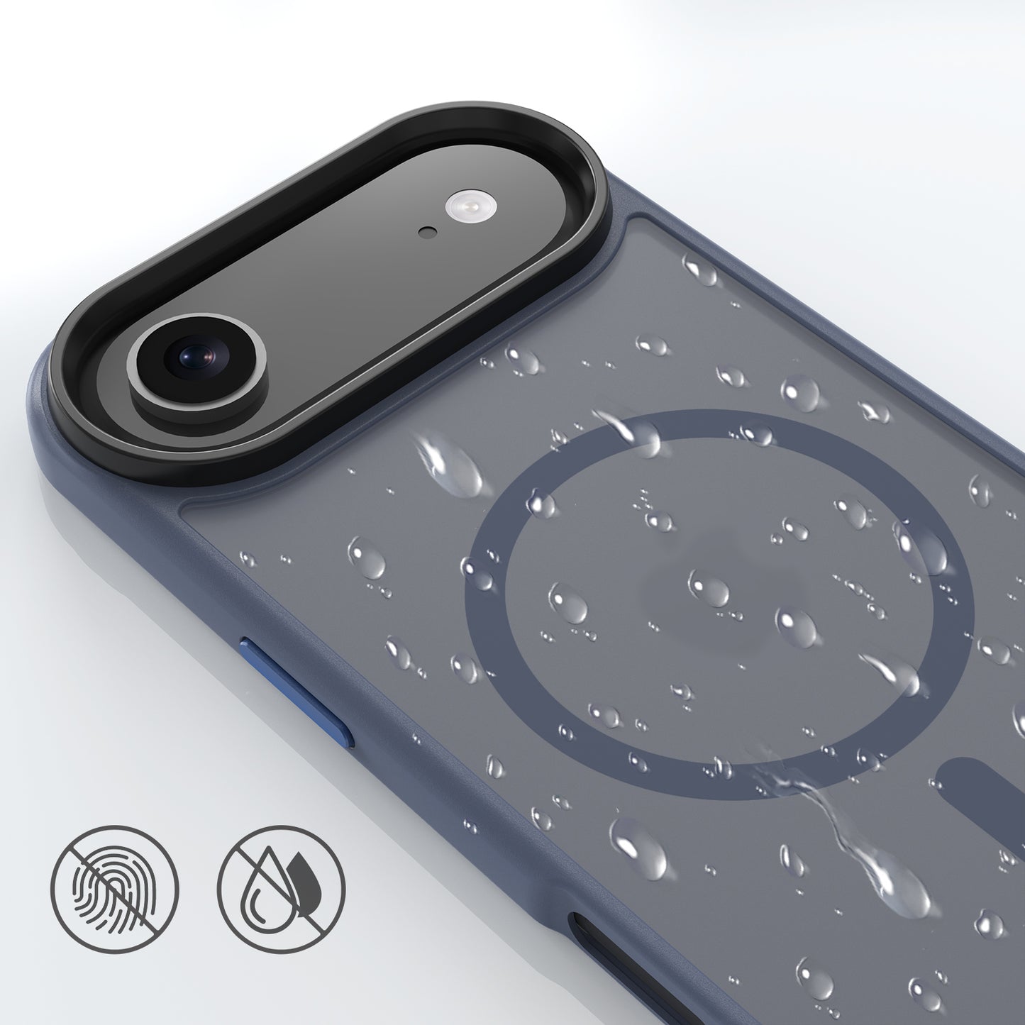 High Quality Phone Cover with Grip Pattern Smoothly Touching Case for iPhone 17 Air Navy