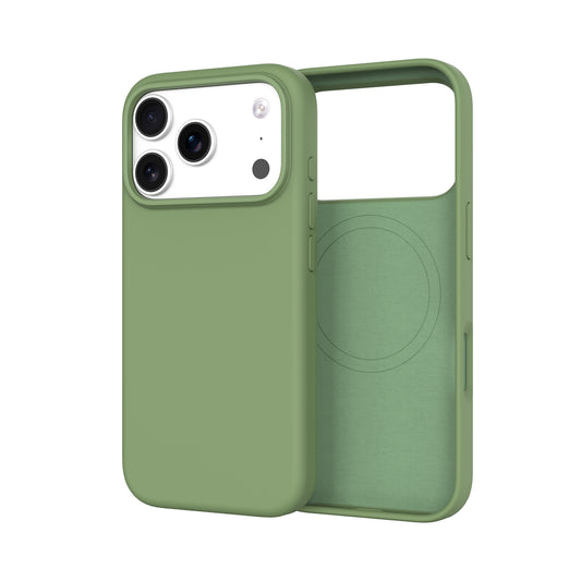 Silicone Case With Magnetic For iPhone 17 Pro Celadon