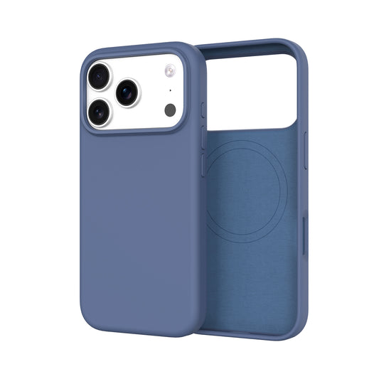 Silicone Case With Magnetic For iPhone 17 Pro Blue