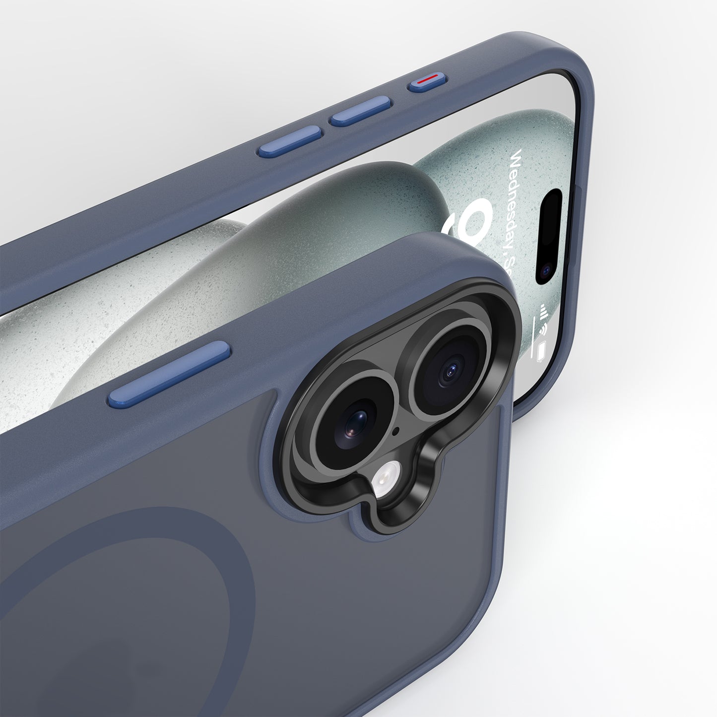 High Quality Phone Cover with Grip Pattern Smoothly Touching Case for iPhone 17 Blue