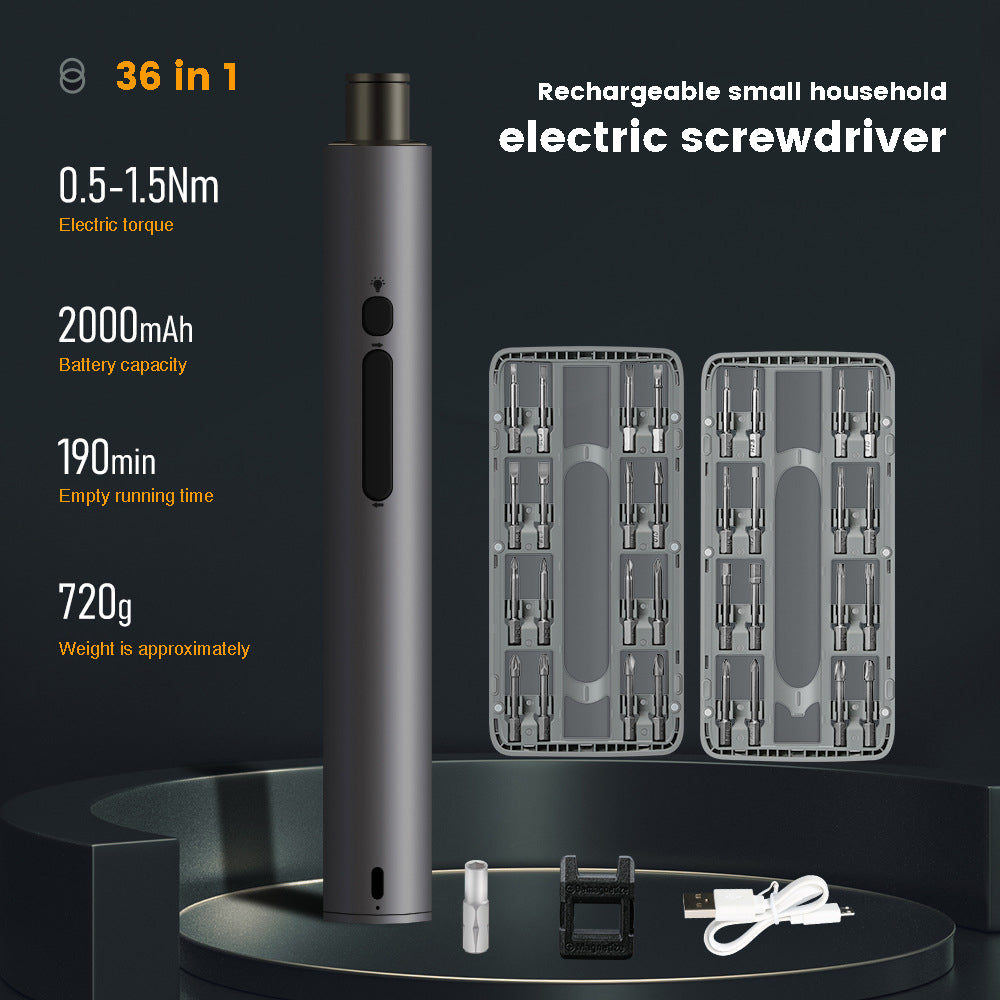 35-in-1 Cordless Smart Electric Screwdriver For Home Appliances Electric Screws DIY Furniture Assembly