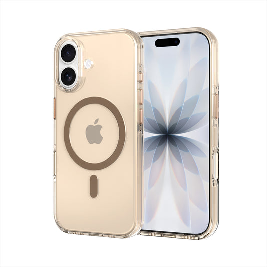 High Quality Clear Cover With Magnets for iPhone 17 Yellow