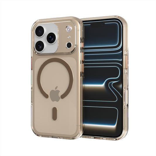 High Quality Clear Cover With Magnets for iPhone 17 Pro Max Yellow