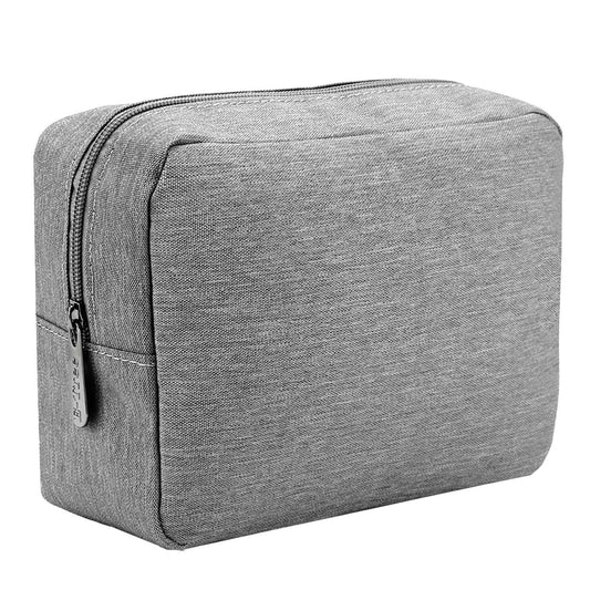 E-Tree 10 inches Canvas Zippered Grey Cosmetic Travel Bag