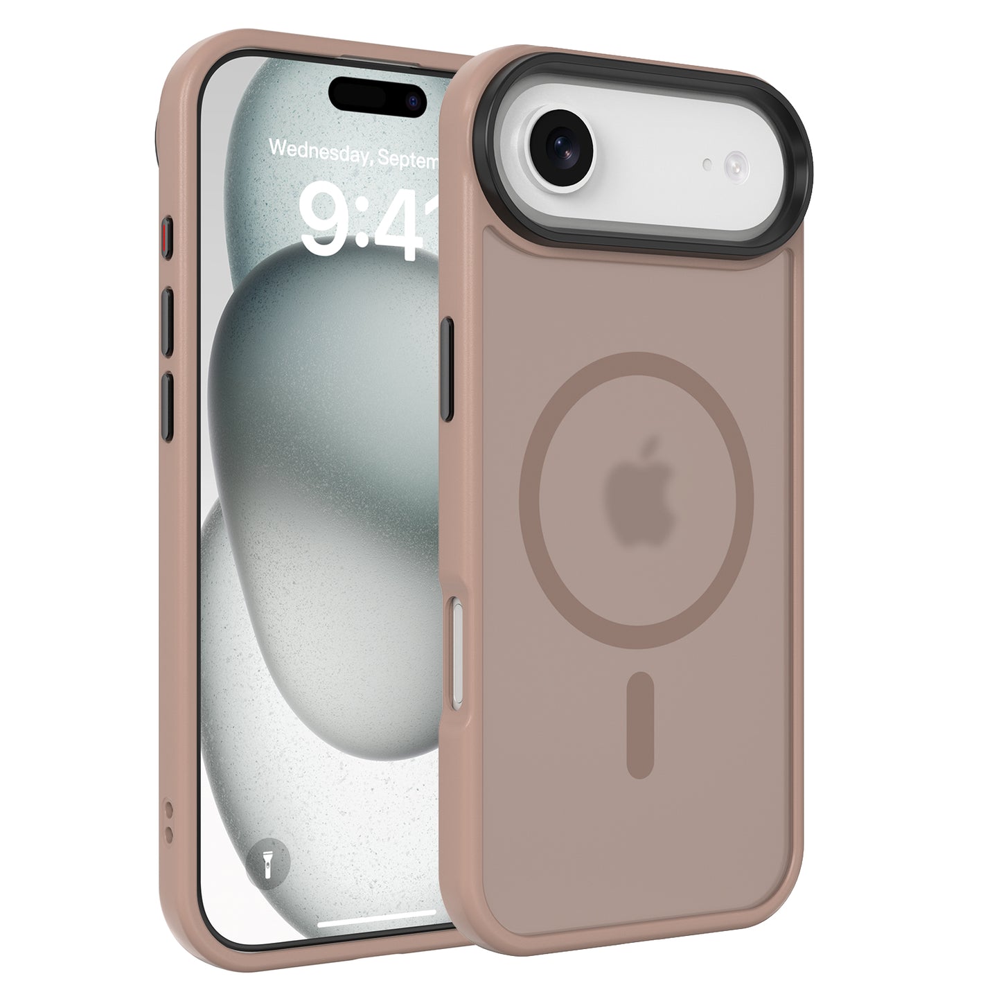 High Quality Phone Cover with Grip Pattern Smoothly Touching Case for iPhone 17 Air Mocha Mousse