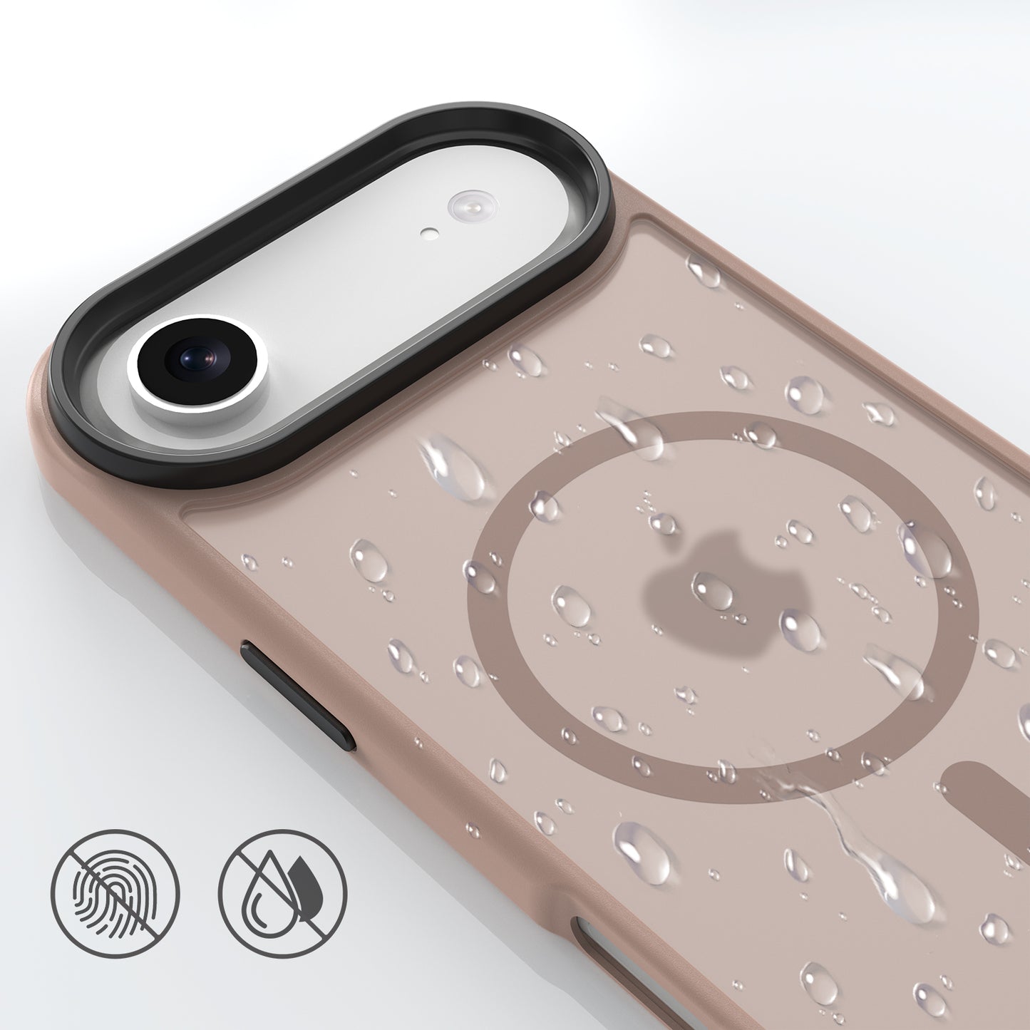 High Quality Phone Cover with Grip Pattern Smoothly Touching Case for iPhone 17 Air Mocha Mousse