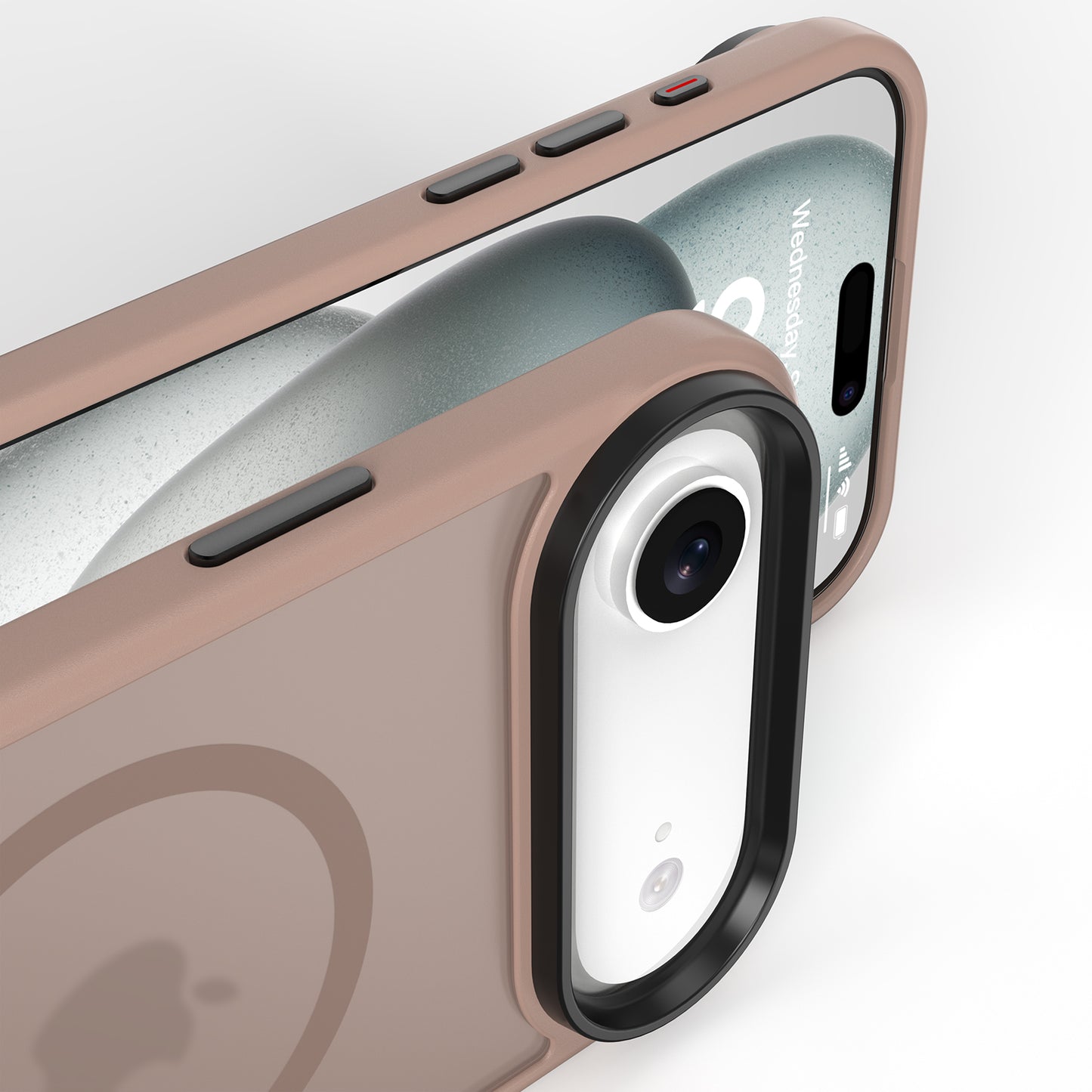 High Quality Phone Cover with Grip Pattern Smoothly Touching Case for iPhone 17 Air Mocha Mousse
