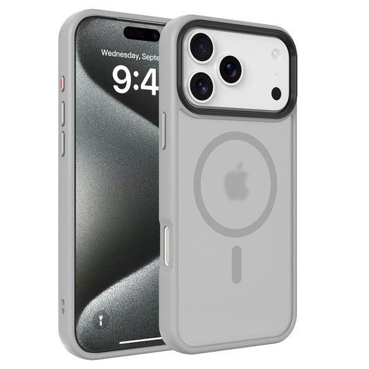 High Quality Phone Cover with Grip Pattern Smoothly Touching Case for iPhone 17 Pro Max Grey