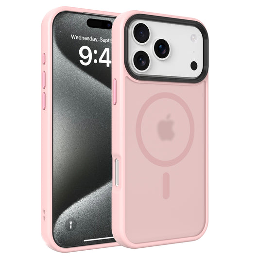 High Quality Phone Cover with Grip Pattern Smoothly Touching Case for iPhone 17 Pro Max Pink