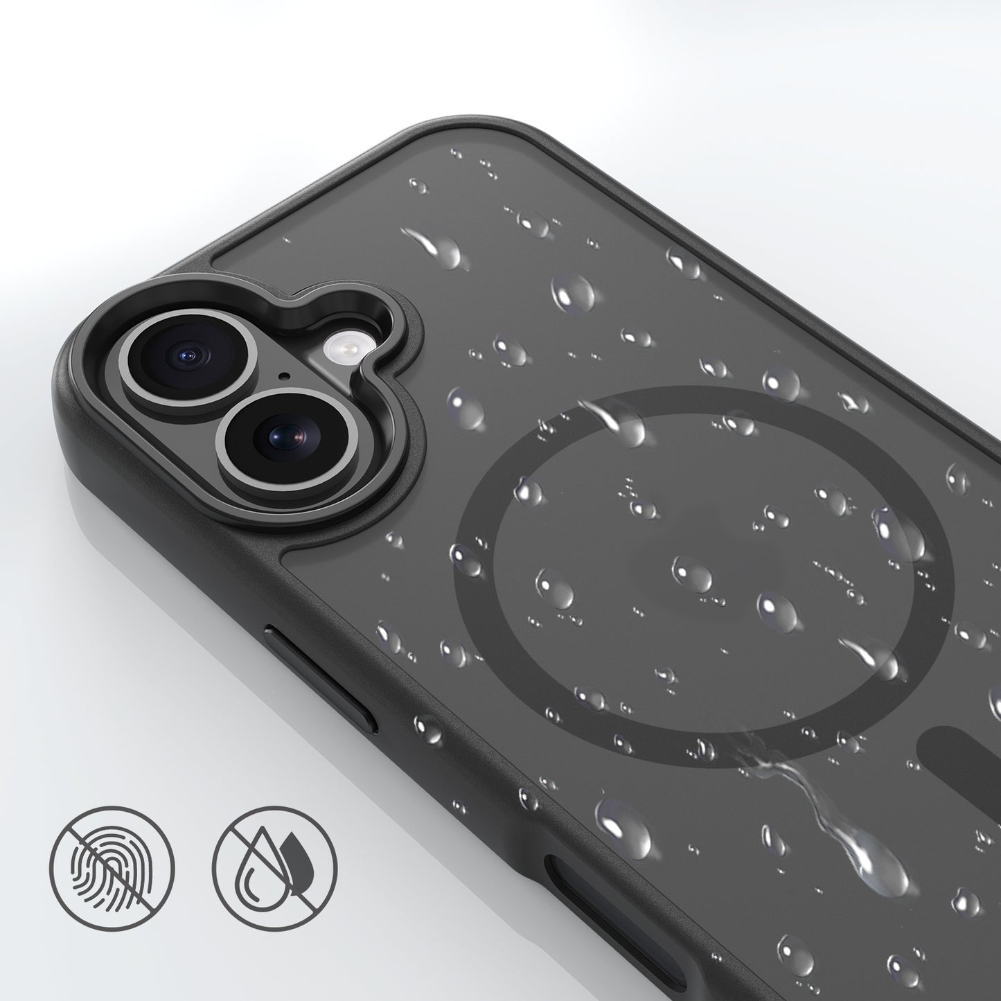 High Quality Phone Cover with Grip Pattern Smoothly Touching Case  for iPhone  17 Black
