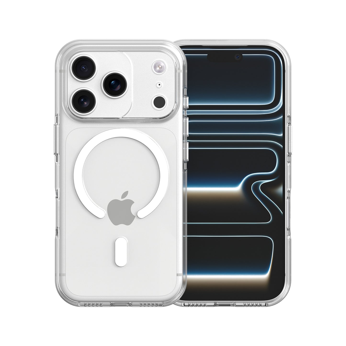 High Quality Clear Cover With Magnets for iPhone 17 Pro Max Transparent
