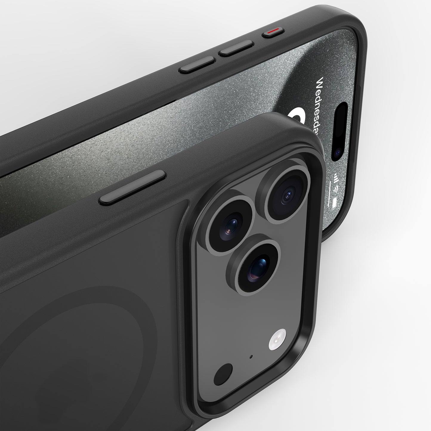 High Quality Phone Cover with Grip Pattern Smoothly Touching Case for iPhone 17 Pro Max Black