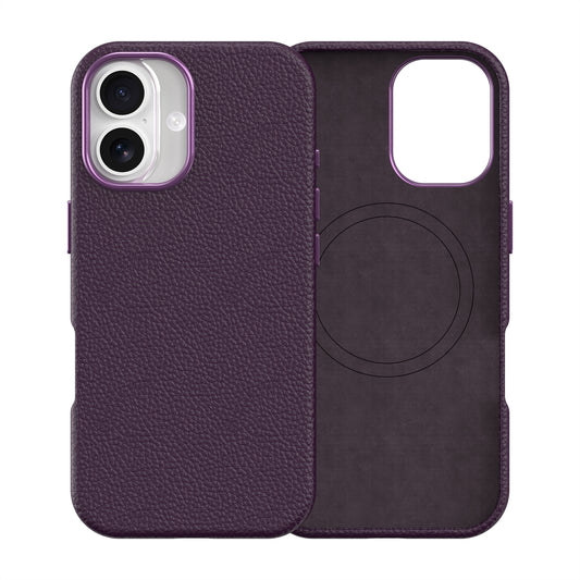 Vegan Leather Cover for iPhone 17 Purple