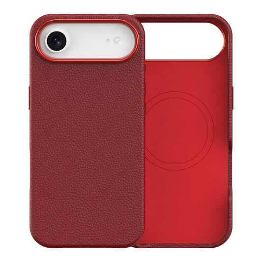 Vegan Leather Cover for iPhone 17 Air Red