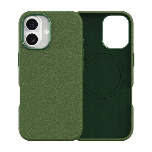 Vegan Leather Cover for iPhone 17 Green