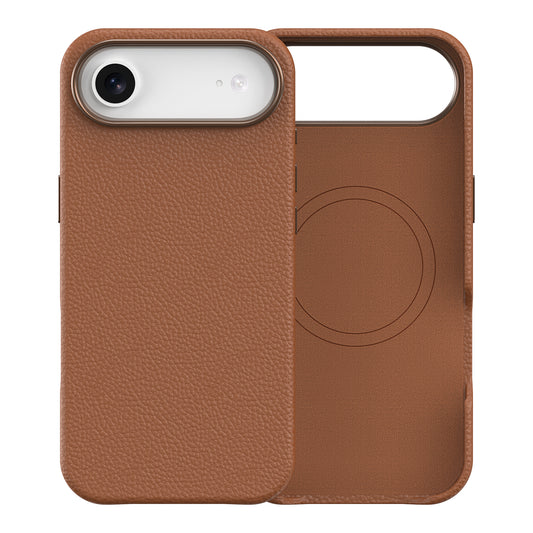 Vegan Leather Cover for iPhone 17 Air Brown