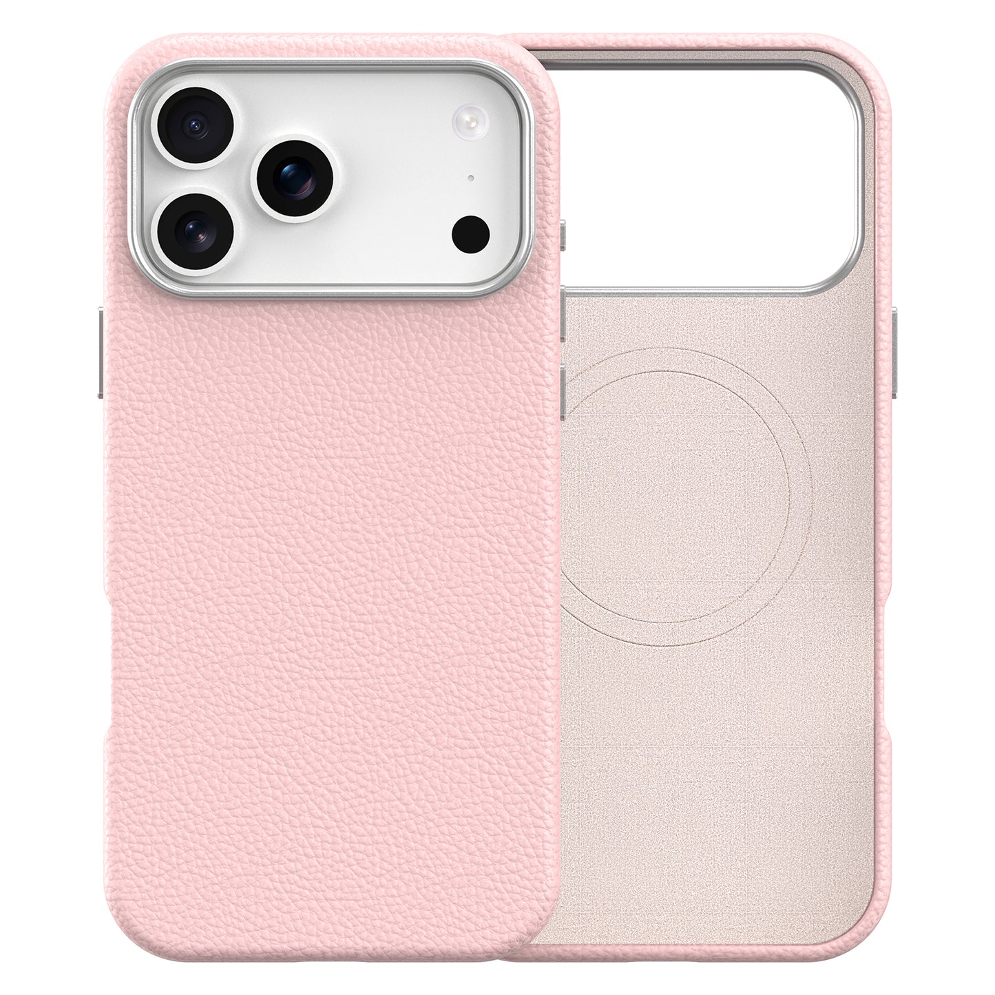 Vegan Leather Cover for iPhone 17 Pro Pink