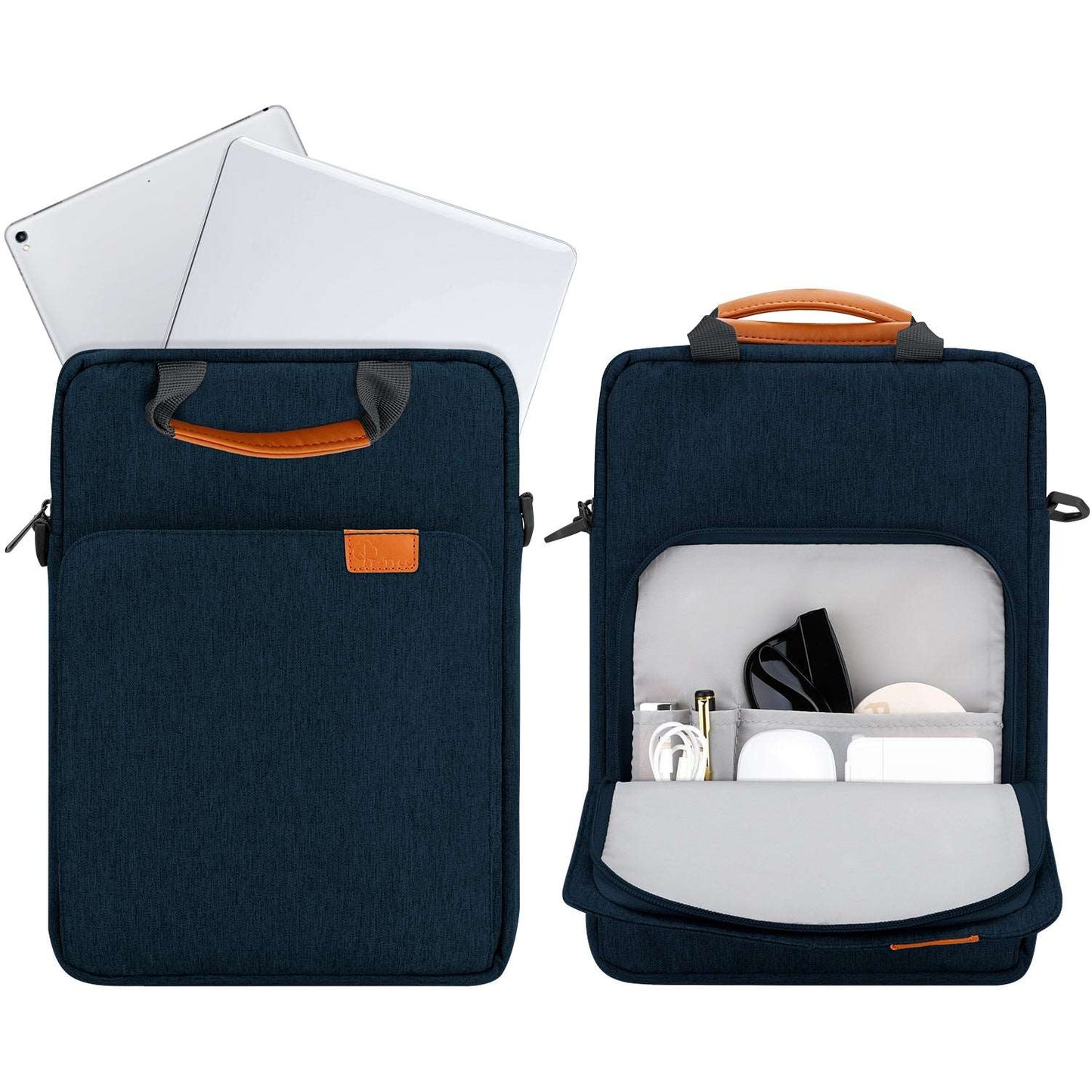 E-Tree 13 inch Blue Laptop Sleeve with Shoulder Strap and Handle
