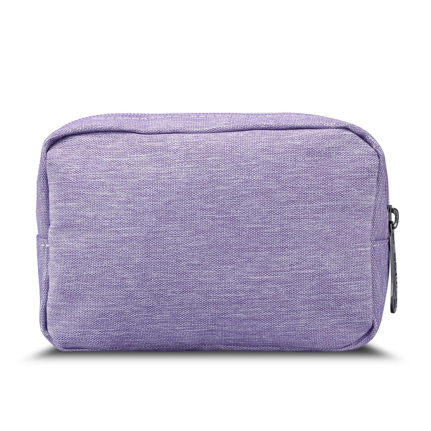 E-Tree 7 inches Canvas Zippered Purple Cosmetic Travel Bag