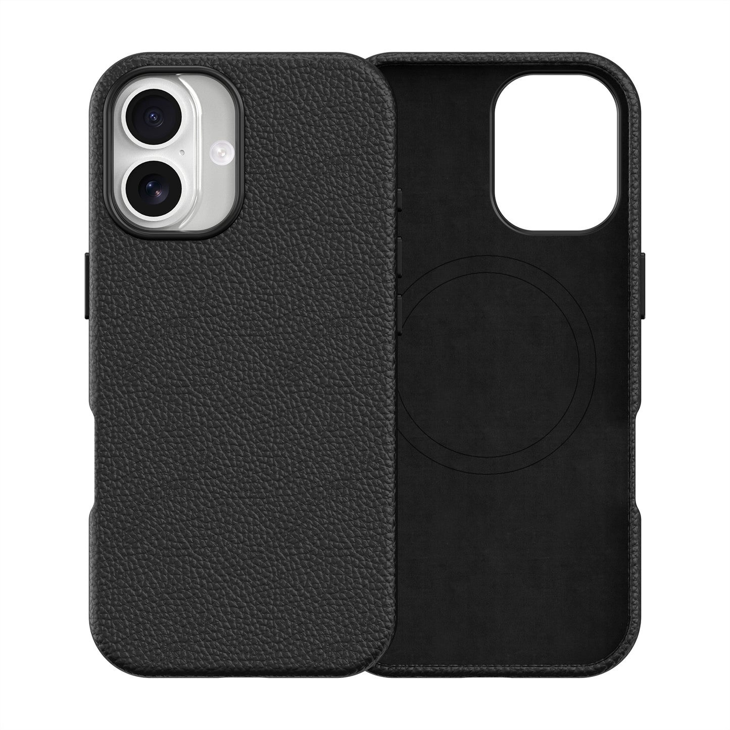 Vegan Leather  Cover for iPhone  17 Black