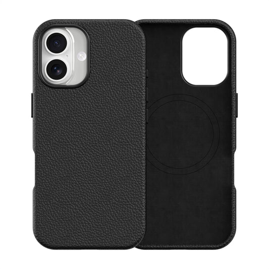 Vegan Leather  Cover for iPhone  17 Black