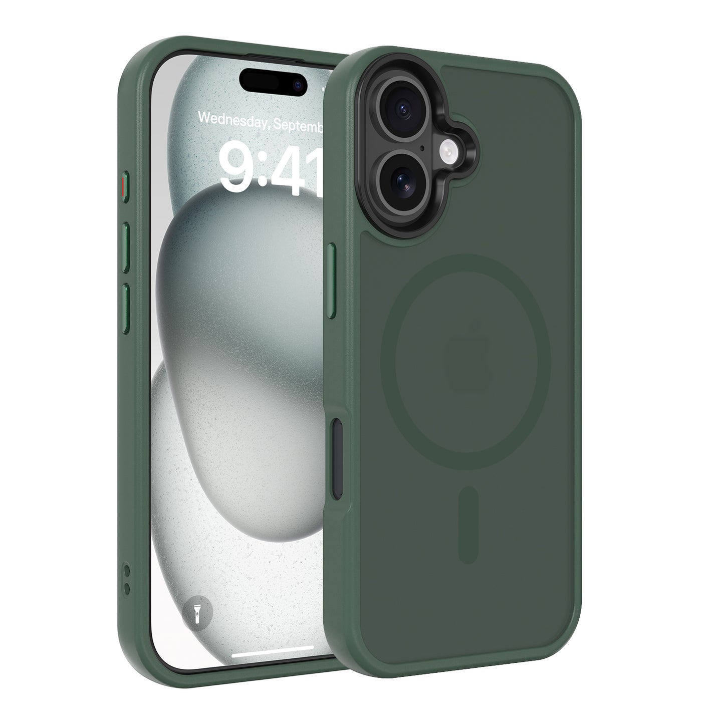 High Quality Phone Cover with Grip Pattern Smoothly Touching Case  for iPhone  17 Green