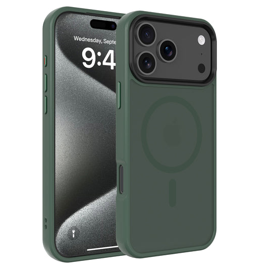 High Quality Phone Cover with Grip Pattern Smoothly Touching Case for iPhone 17 Pro Max Green