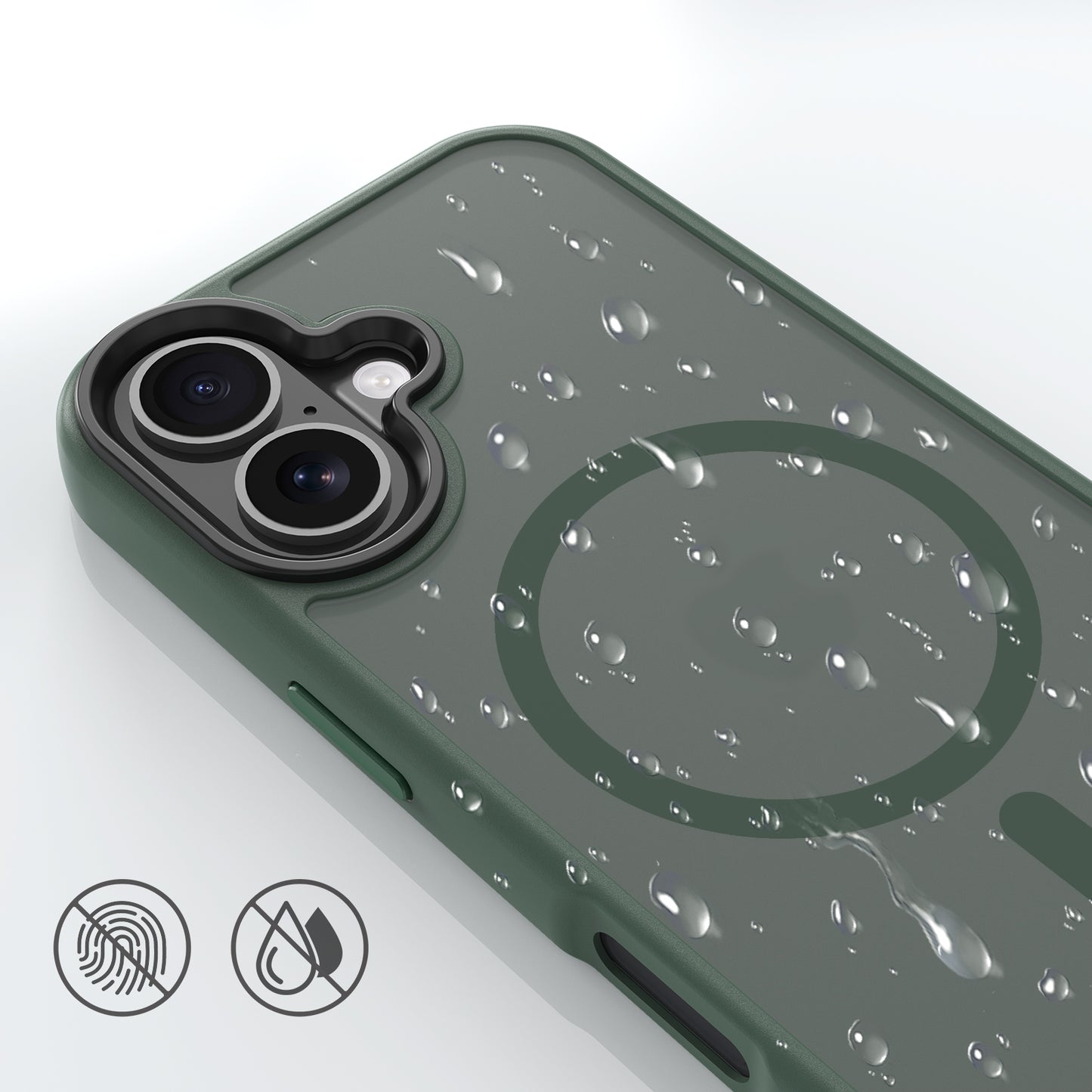 High Quality Phone Cover with Grip Pattern Smoothly Touching Case  for iPhone  17 Green
