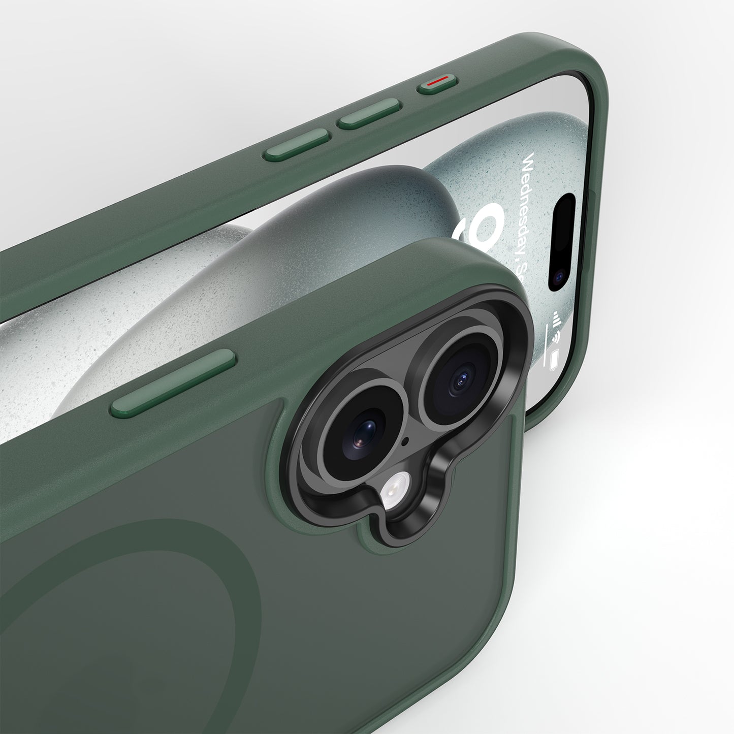 High Quality Phone Cover with Grip Pattern Smoothly Touching Case  for iPhone  17 Green