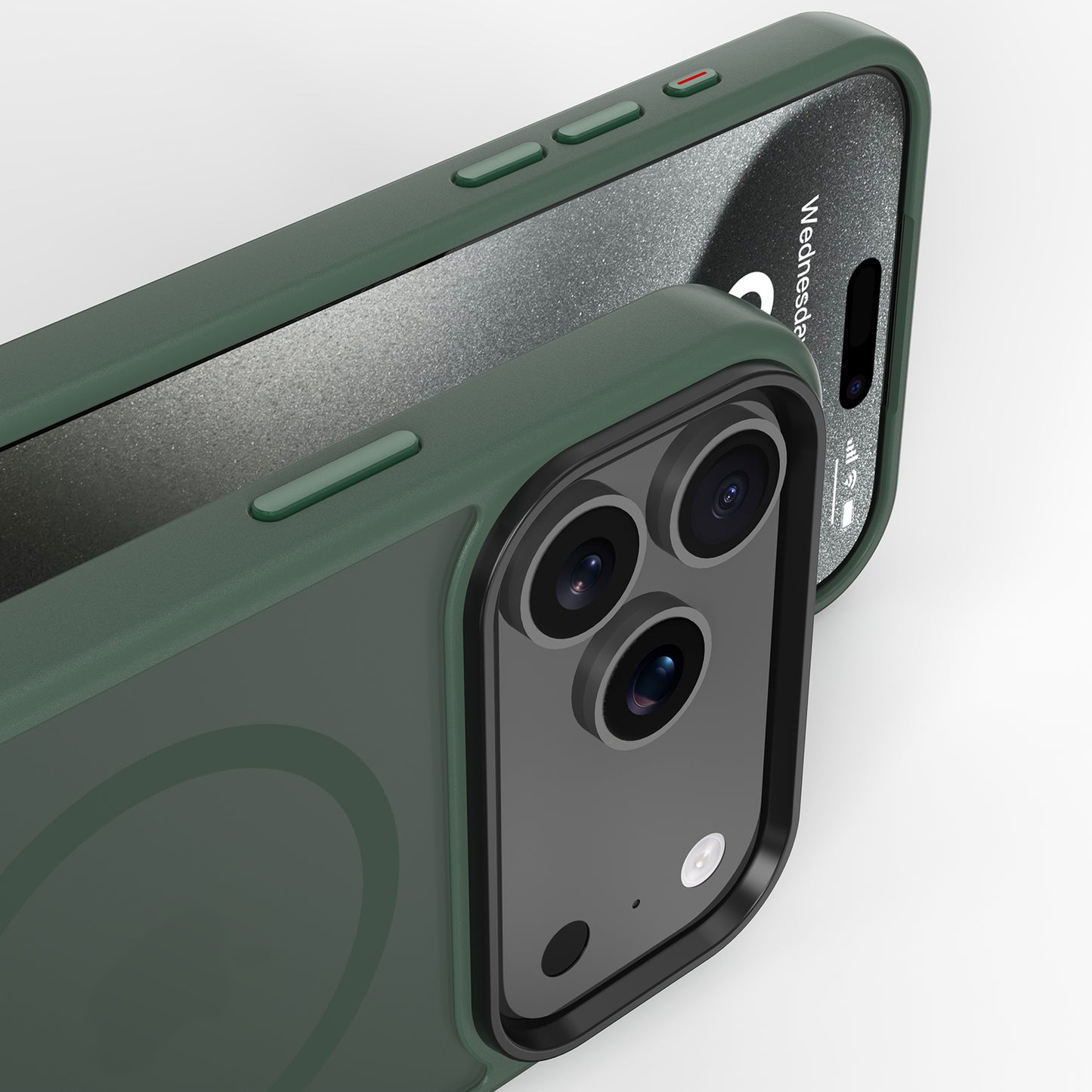 High Quality Phone Cover with Grip Pattern Smoothly Touching Case for iPhone 17 Pro Max Green