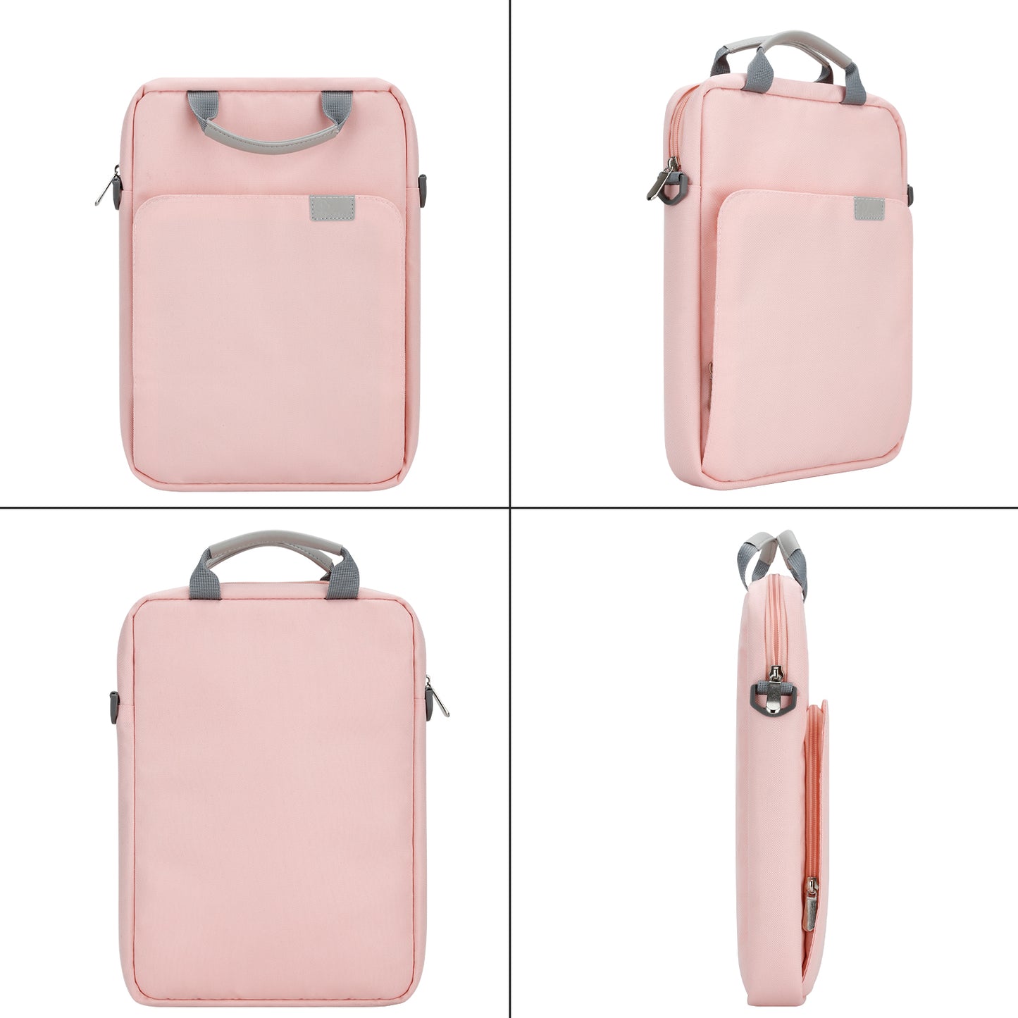 E-Tree 13 inch Pink Laptop Sleeve with Shoulder Strap and Handle