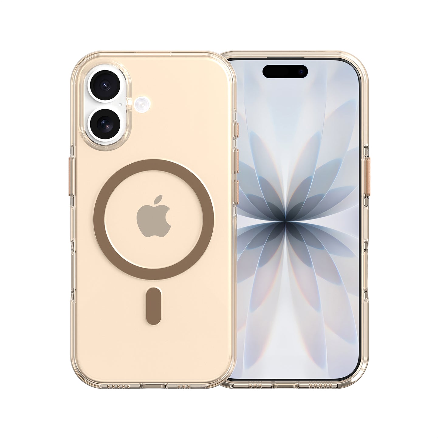 High Quality Clear Cover With Magnets for iPhone 17 Yellow